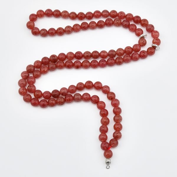 Strawberry Quartz Strawberry Quartz Stone Rosary | 99 pieces Silver