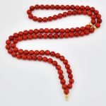 99-Count Gold-Plated Coral Bead Rosary
