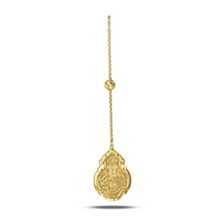 925K Gold Plated Kandil Kaaba Covered 99 Onyx Rosary - Image 2