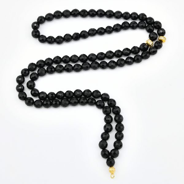 Onyx Onyx Bead Rosary | 99 Beads with Gold Plating