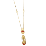 18-karat gold and diamond Minare-i Zarafet Necklace with minaret motif.