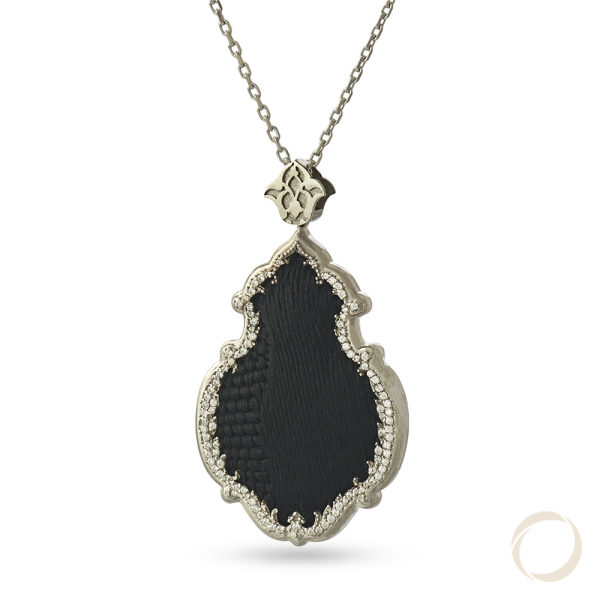 925 sterling silver, stone-detailed, Kaaba Cover motif Kaaba Covered Necklace.