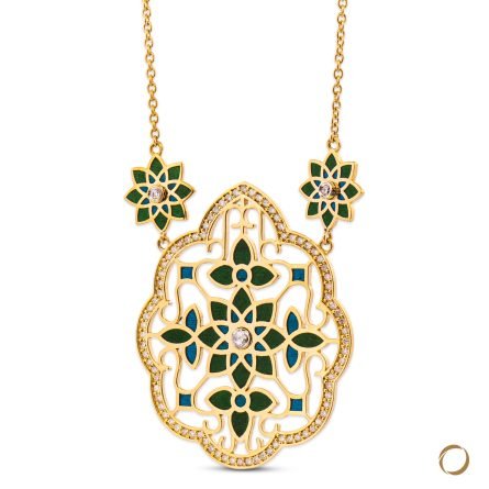 18K Gold Window of Heart Necklace - Image 1