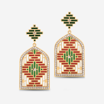 18-karat gold, diamond-studded, intricately crafted, magnificent design earrings.