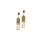 18-karat gold Enderun-u Zarafet Earrings with rubies and diamonds.
