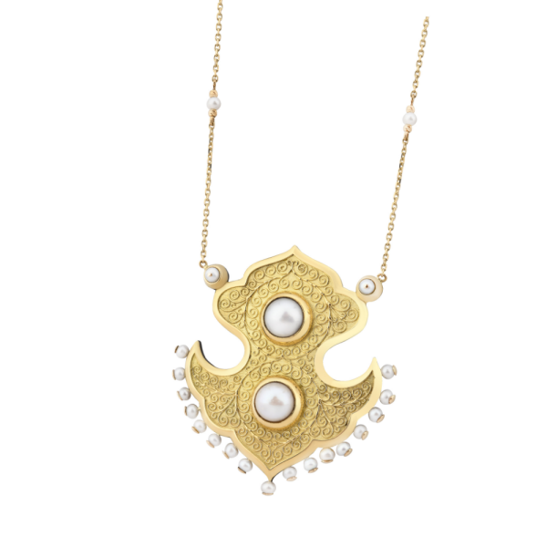 18-karat gold and pearl-detailed Inci-i Sultan Necklace.