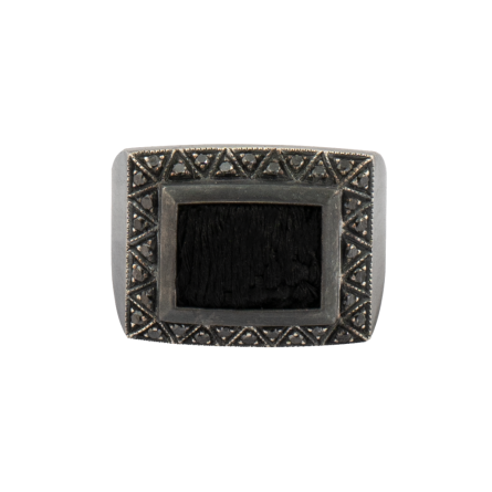 925 Sterling Silver Hejaz Ring with Kaaba Cover - Image 3