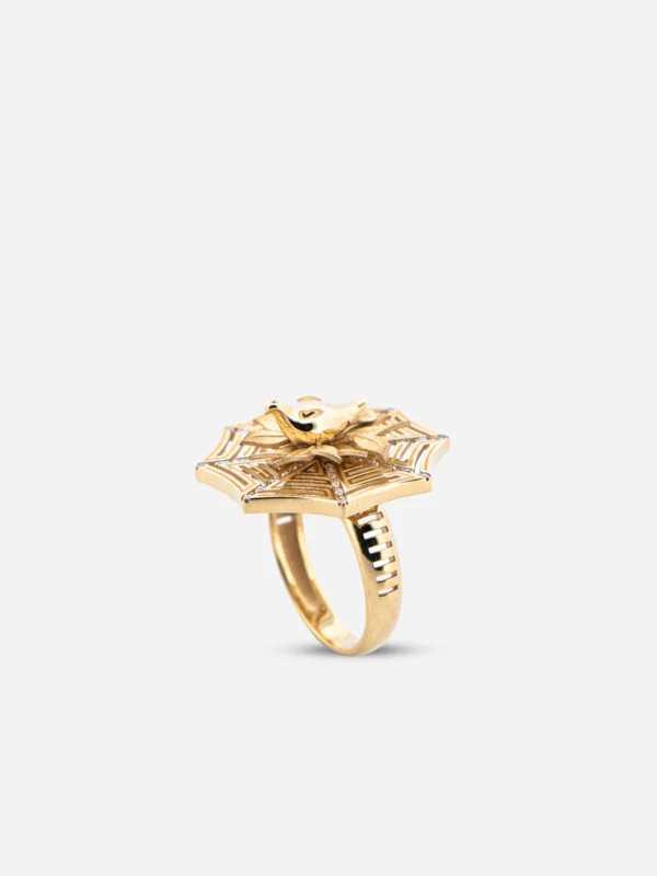 18K Gold Diamond Sevr Cave Ring