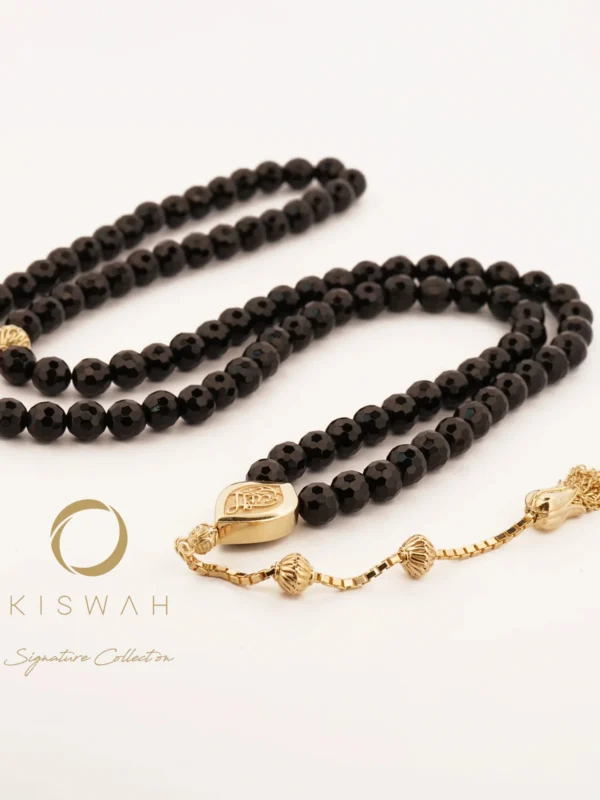 925 Ayar Gümüş Kâbe Örtülü Damla Formlu 99’lu Tesbih